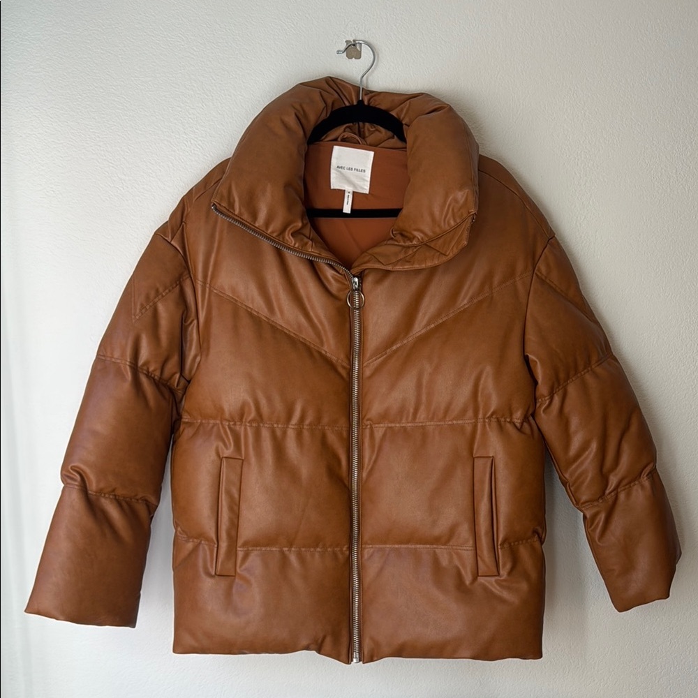 Avec Les Filles Vegan Leather Puffer